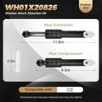 GE Washer Shock Absorber Kit - 4 Dampers & Pins