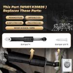 GE Washer Shock Absorber Kit - 4 Dampers & Pins