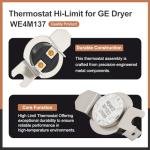 Powswopx Hi-Limit Thermostat for GE Dryers - 2 Pack