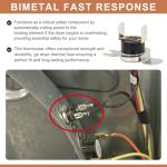Powswopx Hi-Limit Thermostat for GE Dryers - 2 Pack
