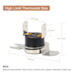Powswopx Hi-Limit Thermostat for GE Dryers - 2 Pack