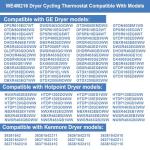 Dryer Cycling Thermostat for GE Kenmore Hotpoint