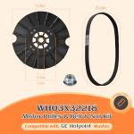 GE Hotpoint Washer Motor Pulley, Belt & Nut Set