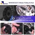 GE Compatible Motor Pulley & Nut 1/2HP WH03X32217