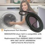 GE Dryer Drive Belt WE03X29704 Replacement Part