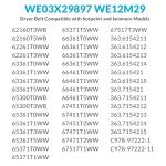 GE/Hotpoint Dryer Belt Replacement WE03X29897