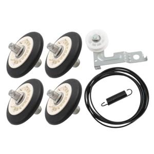 Dryer Drum Roller Kit with Belt & Pulley
