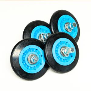 GE Dryer Drum Roller Wheel Shaft & Tri Clips Set