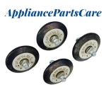 GE Dryer Drum Support Roller Set – 4 Pack