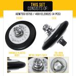 Dryer Drum Roller Kit 4-Pack for LG GE