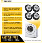 Dryer Drum Roller Kit 4-Pack for LG GE