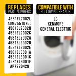 Dryer Drum Roller Kit 4-Pack for LG GE