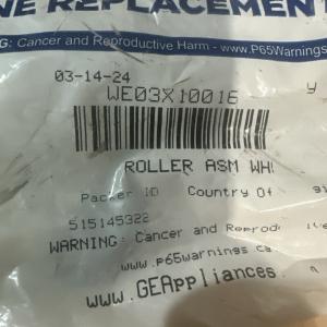 OEM GE Dryer Drum Support Roller - WE03X10016