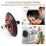 Dryer Drum Roller Assembly 4-Pack for Kenmore, GE