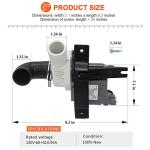 Washer Drain Pump for Whirlpool Maytag Kenmore