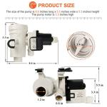 WPW10730972 Drain Pump for Whirlpool and Kenmore