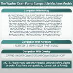 Maytag Washer Drain Pump for Various Models
