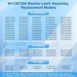 Washer Lid Lock Assembly W11307244 Replacement Parts