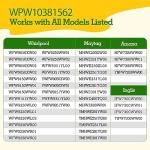 Maytag Whirlpool Washer Door Seal WPW10381562 W10290499