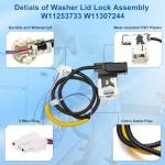Washer Lid Lock Assembly W11307244 Replacement Parts