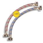 Braided Stainless Steel Washing Machine Hoses (2 Pack)