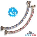 Braided Stainless Steel Washing Machine Hoses (2 Pack)