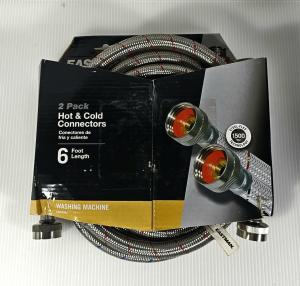 Stainless Steel 6ft Washing Machine Hoses Connectors