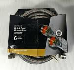 Stainless Steel 6ft Washing Machine Hoses Connectors