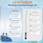 Whirlpool Maytag Washing Machine Suspension Rods (4PCS)