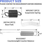 Suspension Spring for Whirlpool Maytag Kenmore Washers