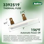 Dryer Thermostat and Fuse Kit for Whirlpool, Kenmore