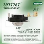 Dryer Thermostat and Fuse Kit for Whirlpool, Kenmore