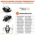 Dryer Thermal Fuse and Thermostat Kit for Whirlpool