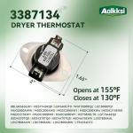 Dryer Thermostat and Fuse Kit for Whirlpool, Kenmore