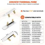 Dryer Thermal Fuse and Thermostat Kit for Whirlpool