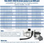Samsung Washer Drain Pump Assembly DC97-20621A DC31-00187A