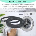 W10198086 Dryer Drum Drive Belt for Maytag Whirlpool