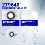Dryer Drum Belt Idler Pulley Kit for Whirlpool