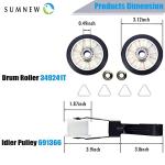 Dryer Repair Kit with Belt and Rollers