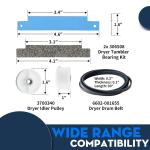 Maytag LDE410 Dryer Roller and Pulley Kit