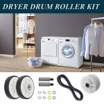 Dryer Drum Roller Kit and Pulley for Maytag