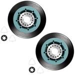 Dryer Drum Support Roller Kit - 2 Pack