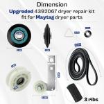 Whirlpool Maytag Dryer Repair Kit with Belt and Rollers