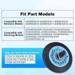 Dryer Drum Roller & Axle Kit for Samsung, Whirlpool