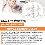 4 Pack Washer Door Striker for Frigidaire, Kenmore