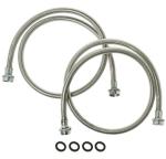 GE Stainless Steel Washing Machine Hoses 4-Foot 2-Pack