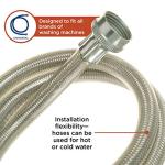 GE Stainless Steel Washing Machine Hoses 4-Foot 2-Pack