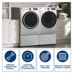 GE Stainless Steel Washing Machine Hoses 4-Foot 2-Pack