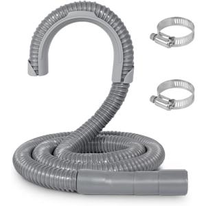 6 FT Flexible Washing Machine Drain Hose with Clamps