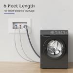 6 FT Flexible Washing Machine Drain Hose with Clamps
